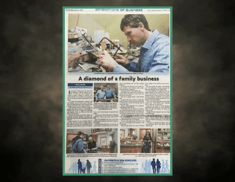 Here we are featured in the Generations of Business section of the Willmar Tribune in 2019.