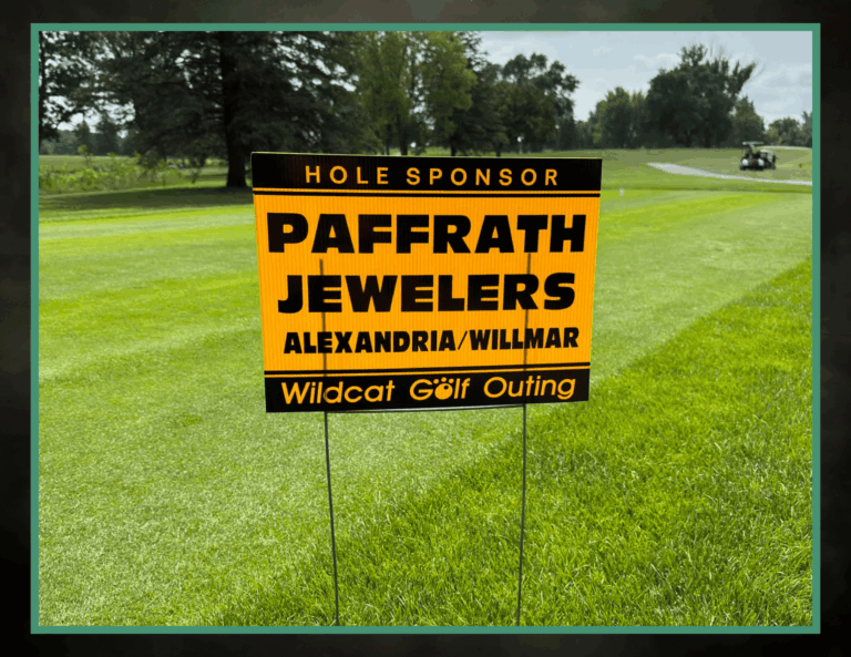 Serving in more ways than just fine jewelry, here we are sponsoring the Wildcat Golf Outing.