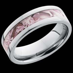 Lady's Titanium Band with an Inlay of King's Pink Camo