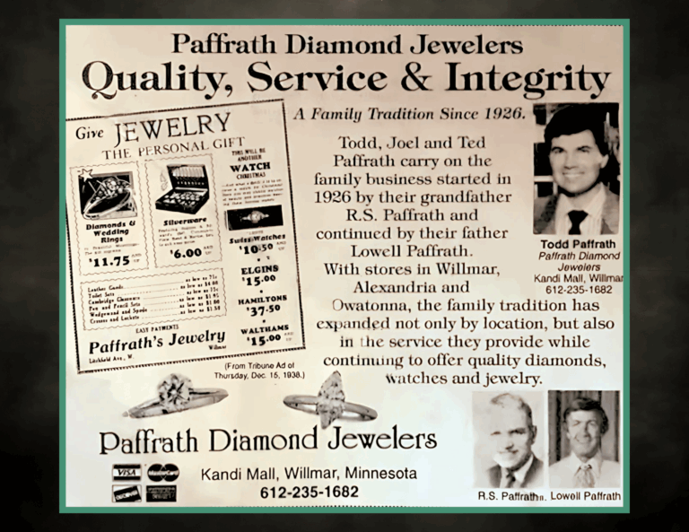 Todd Paffrath, continuing the tradition carried by father Lowell and grandfather, Rudy before him.