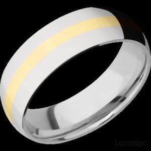 Men's Cobalt Chrome Band with an Inlay of 14 kt. Yellow Gold