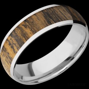 Men's Cobalt Chrome Band with an Inlay of Bocote Hardwood