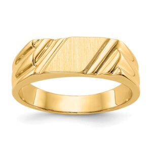 14 kt. Yellow Gold Open Back Signet Ring