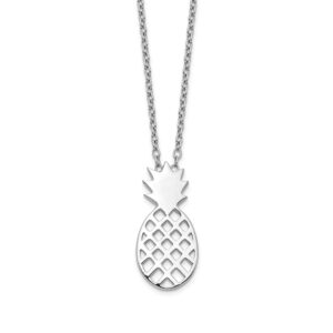 Ladies Sterling Silver Pineapple Necklace