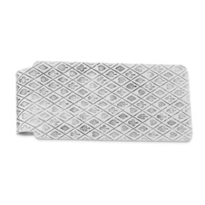Sterling Silver Rhodium-Plated Textured Money Clip