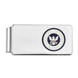 Sterling Silver Rhodium-Plated U.S. Navy Money Clip