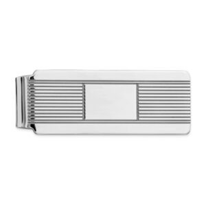 Sterling Silver Rhodium-Plated Money Clip