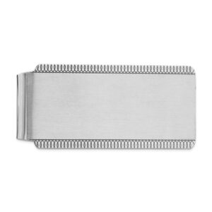 Sterling Silver Rhodium Plated Satin Polished Money Clip