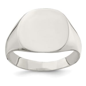 Men's Sterling Silver Closed Back Signet Ring