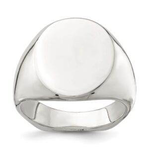 Men's Sterling Silver Open Back Signet Ring