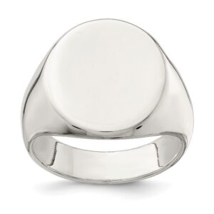 Men's Sterling Silver Closed Back Signet Ring