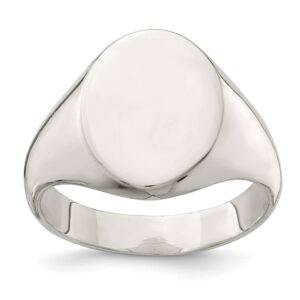 Men's Sterling Silver Closed Back Signet Ring