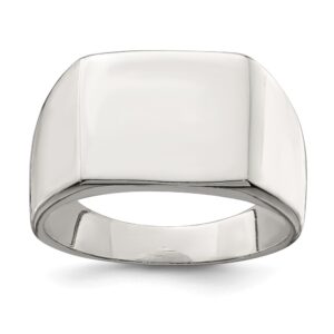 Men's Sterling Silver Closed Back Signet Ring