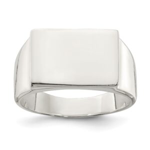 Men's Sterling Silver Closed Back Signet Ring