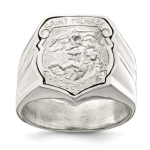Men's Sterling Silver Saint Michael Ring