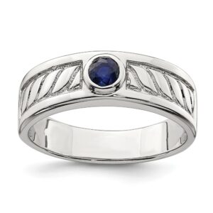 Men's Sterling Sterling Blue Sapphire Ring