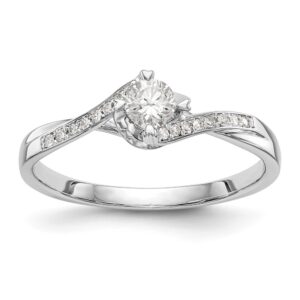 10K White Gold Diamond Semi-Mount Engagement Ring