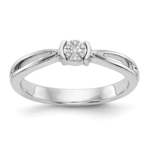 14K White Gold Diamond Engagement Ring