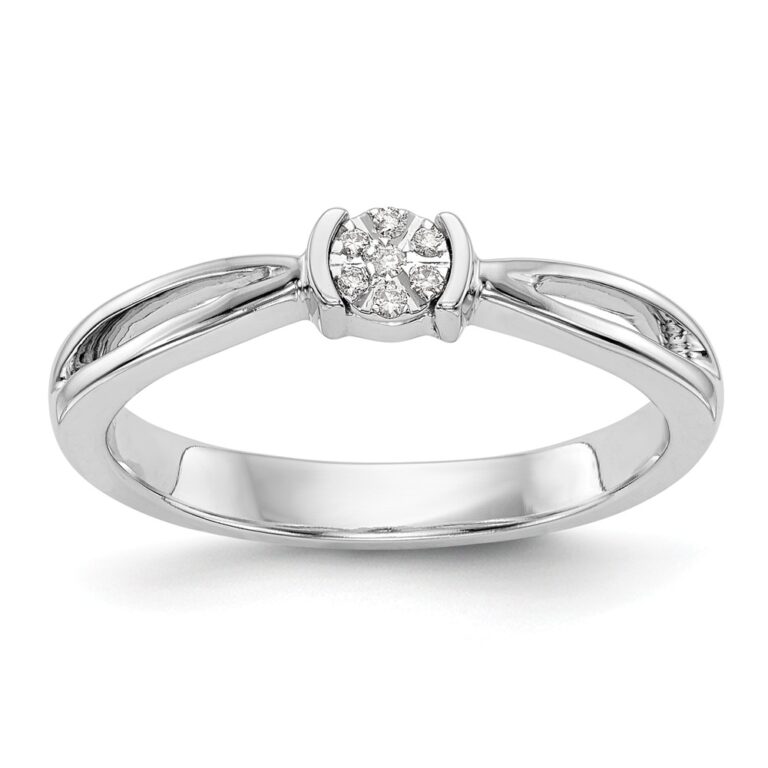 14K White Gold Diamond Engagement Ring