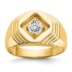 Men's Yellow Gold Diamond Ring
