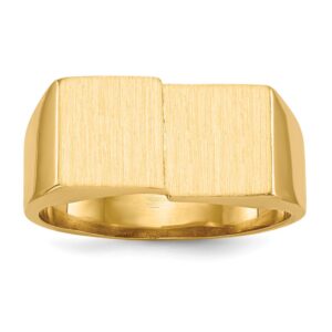 Men's 14 kt. Yellow Gold Open Back Signet Ring