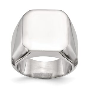 Men's Stainless Steel Square Signet Ring
