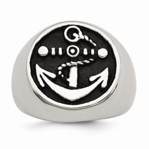 Men's Stainless Steel Anchor Ring