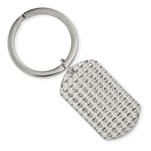 Stainless Steel Polished & Textured Key Chain