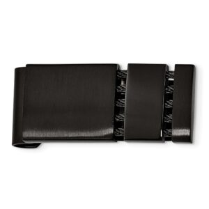 Stainless Steel Brushed and Polished Black IP-Plated Money Clip