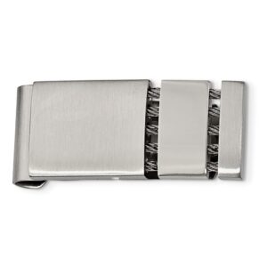 Stainless Steel Brushed & Polished Money Clip