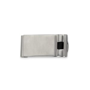 Stainless Steel Brushed Enameled Money Clip