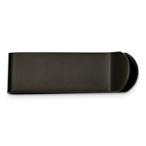 Stainless Steel Brushed Black IP-Plated Money Clip