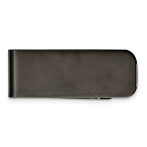 Stainless Steel Brushed Black IP-Plated Money Clip