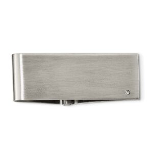 Stainless Steel Diamond Accented Money Clip