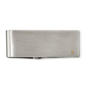 Stainless Steel Yellow IP-Plated Accented Money Clip