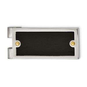 Stainless Steel Yellow & Black IP-Plated Money Clip