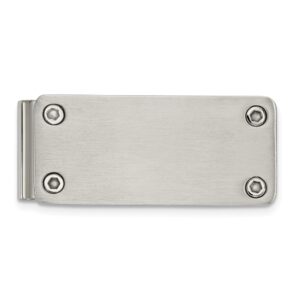 Stainless Steel Brushed and Polished Money Clip