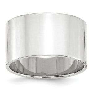 12mm Lightweight Flat Wedding Band