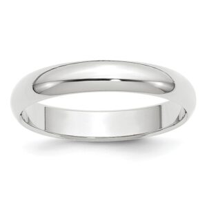 4mm Half-Round Wedding Band