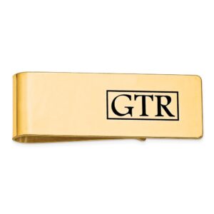 Gold Plated, Sterling Silver, Enamel Letters Money Clip